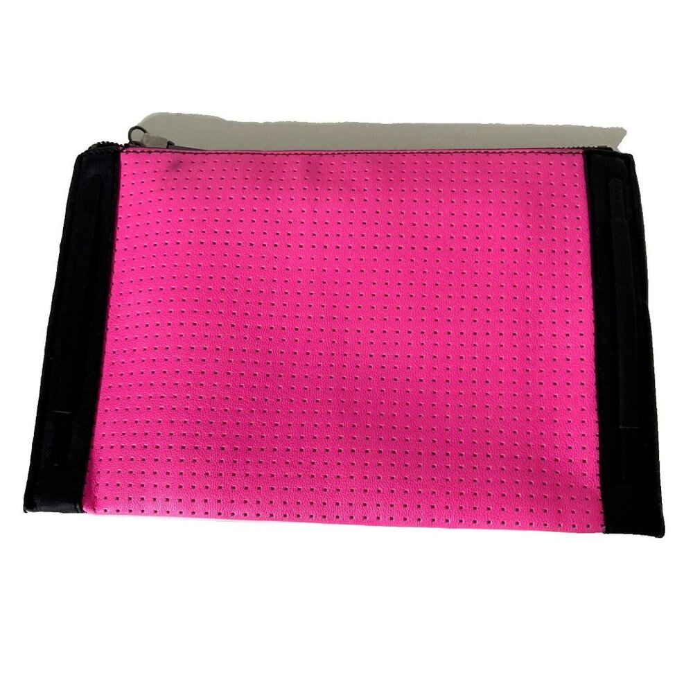 NWT French Connection Electric Pink Perforation Celebration Clutch Bag 80's READ